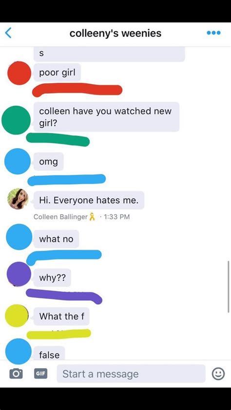 colleen mcginnis leaked|Screenshots of “weenies” group chat (Colleen & fans) sent in by。